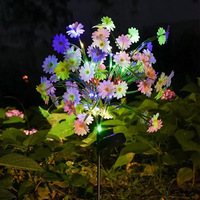 Lampe solaire de jardin LED étanche IP65 à 7 pièces, 2700K blanc chaud, batterie incluse, certifiée FCC, garantie 1 an, Camomille