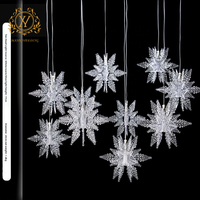 Décoration de plafond de mariage Flocon de neige Toile de fond Lampe suspendue Lumière acrylique pour autre décoration de mariage