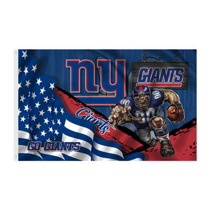 Pieds 3x5 de haute qualité pour drapeaux de la <span class=keywords><strong>NFL</strong></span> Toutes les équipes nationales Vente en gros personnalisée Y compris le stock direct des New York Giants pour le Super Bowl - Product Image 1