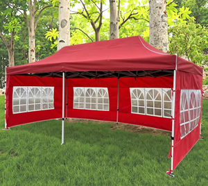 Tenda per Eventi Sportivi Pieghevole per Esterni 3x3m-3x6m con Pareti Laterali, Gazebo Pop-up Resistente - Product Image 1