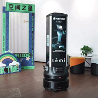 Robot Móvil Autónomo de Publicidad Temi con Contenido de Anuncios Preestablecido y Reproducción Automática, Pantalla de Cuatro Lados, Sistema Operativo Android, Autopropulsado Digital