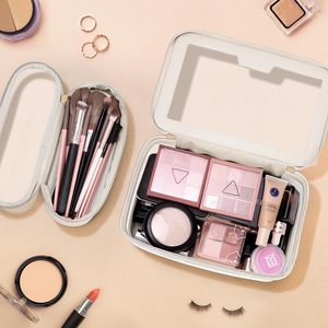 Estuche de Maquillaje de Viaje, Estuche Cosmético Transparente, Bolsa de Belleza Impermeable, Organizador de Maquillaje para Mujer, Bolsa de Maquillaje de Vinilo - Product Image 2