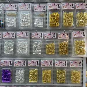 2024 Mylulu Loc bijoux breloques <span class=keywords><strong>tresse</strong></span> Crochet cheveux perles métal Tube cheveux manchette anneaux cheveux africains tresses Dreadlocks accessoires - Product Image 1