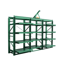 Étagère de stockage robuste pour moules, rayonnage semi-ouvert à tiroirs, présentoir rectangulaire en acier pour moules, démontable