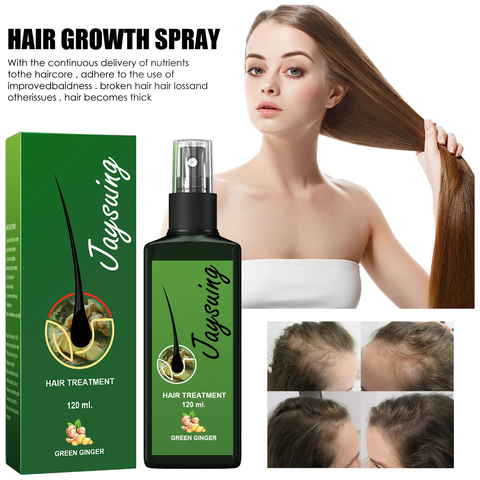 2024 Spray Explosivo Do Crescimento Do Cabelo Nourish Raiz Regrowth Grosso Óleo Anti-Queda Líquido Milagre Raiz De Cabelo Spray