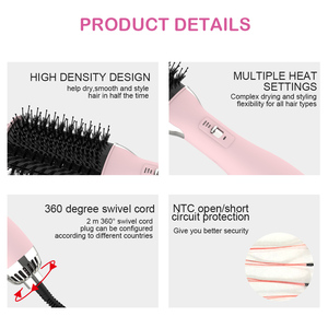 ULELAY-cepillo eléctrico de pelo y rizado, peine de pelo liso, secador de pelo y voluminizador, 1000W, pequeño cepillo de aire caliente - Product Image 5