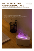Mini humidificateur d'air à ultrasons de bureau simulant le diffuseur d'arôme d'huile essentielle de flamme 7 couleurs a mené la machine de diffuseur de lumière