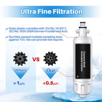 BRINGPURE Élément de filtre à eau au charbon actif de 6 mois avec garantie d'un an pour un usage domestique Matériel plastique