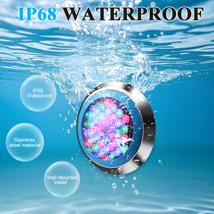 Lampes LED pour <span class=keywords><strong>piscine</strong></span>, application sous-marine, étanches, multicolores RGB, montage mural, 230 mm, entrée 12 volts, IP68 - Product Image 4