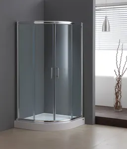 KT6009酒店简单的黑色淋浴门，带框架和滚轮空气清洁淋浴房浴室玻璃淋浴门