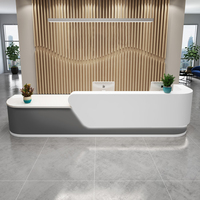 Bureau de réception de bâtiment en forme de L minimaliste haut de gamme bureau de Consultation de hall Salon de beauté Spa bureau de Service pour deux personnes