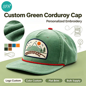 Casquette de baseball unisexe en velours côtelé de haute qualité, confortable, tendance, <span class=keywords><strong>5</strong></span> panneaux, pour le <span class=keywords><strong>camping</strong></span>, la randonnée et les sports de plein air - Product Image 1