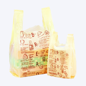 ถุงช้อปปิ้งพลาสติกแบบพิมพ์ลาย รีไซเคิลได้ แบบเสื้อยืด - Product Image 5