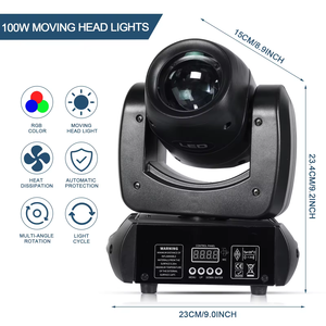100W Led Gobo arcobaleno effetto 100W Led testa mobile luce dal vivo spettacolo Pub KTV Club <span class=keywords><strong>Party</strong></span> concerto compleanno discoteca noleggio DJ Light