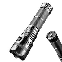 Lampe torche LED puissante à longue portée, super lumineuse, rechargeable par type C, zoomable, 60W, laser blanc, lampe torche LED de chasse