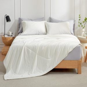 Edredón Refrigerante Tamaño Queen, Mantas Refrigerantes para Personas que Sienten Calor al Dormir <span class=keywords><strong>y</strong></span> Sudores Nocturnos, Edredón de Verano Color Crema para Cama Tamaño Queen - Product Image 2