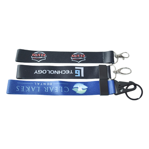 Logotipo personalizado impreso correa de sublimación muñeca poliéster <span class=keywords><strong>llavero</strong></span> cordón corto <span class=keywords><strong>llavero</strong></span> cordones promocionales mosquetones llaveros - Product Image 2