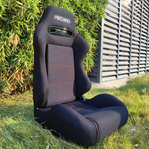 Sedile da Corsa Universale RE03 RECARO in Pelle Scamosciata Nera con Cuciture Rosse, Sedile Sportivo a Doppia Guida per Auto e Gaming - Product Image 2