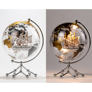 Globe terrestre transparent multicolore, décoration d'intérieur - Product Image 6