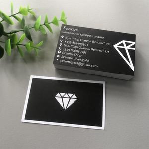 Tarjeta de regalo reciclada de papel negro recubierto de lujo de 300gsm personalizada para promoción de pequeñas empresas-Impresión de tarjetas de nombre personalizadas - Product Image 6