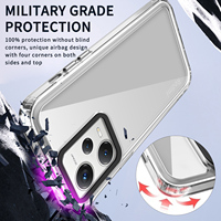 Coque de protection robuste pour Redmi Note 13 4G 5G Note 13 Pro + 13 Pro 5G, transparente, antichoc, en acrylique TPU, pour l'arrière du téléphone