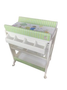 Practical Heavy Duty Infant Diaper Changing <b>Table</b> with Integrated <b>Bath</b> Unit and Soft Padding for Newborn Daily Diaper - Product Image 1