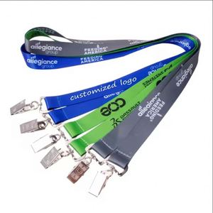Custom Logo Polyester Staff ID <b>Card</b> Lanyard Strap Durable and Fashionable with Offset or Digital Printing Lanyard Advertising - Product Image 1