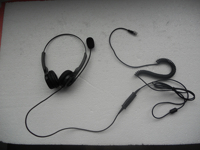 Casque audio binaural USB/RJ11/RJ9/DC3.5 avec microphone, contrôle du volume et fonction de silence