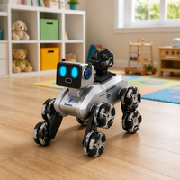 Jacko Toys Ferngesteuerter Intelligenter Hund 2,4G RC-Hund Acht-Runden-Stunt-Roboterhund Mit Licht Musik Sprühfunktion für Kinder