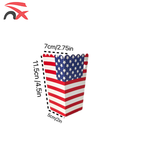 Boîte d'emballage alimentaire personnalisée en carton blanc pour les frites, les nuggets de poulet et les popcorn, avec drapeau national, pour emporter - Product Image 4