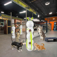 Jouet interactif pour chat : Tour chenille avec capteur automatique, plume et 5 sphères, pour l'exercice et le jeu des chatons, divertissement électrique d'intérieur