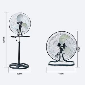 Fsbsd 18 inch 220V 50W ventilador xách tay điện làm mát không khí 3 trong 1 AC <span class=keywords><strong>Fan</strong></span> AC động cơ quạt bệ bàn lớn tầng đứng người hâm mộ - Product Image 4
