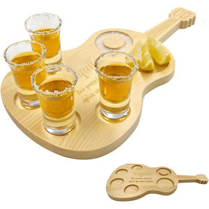 Bandeja de madera duradera y resistente para chupitos de <span class=keywords><strong>tequila</strong></span> con borde de sal, apta para servicio prolongado, para cerveza Foster's de <span class=keywords><strong>España</strong></span> - Product Image 6
