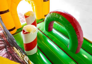 Château <span class=keywords><strong>gonflable</strong></span> multi-jeux en PVC pour enfants avec <span class=keywords><strong>toboggan</strong></span>, mur d'escalade et souffleur, certifié CE, capacité de 800 kg pour les fêtes - Product Image 3