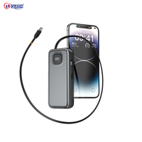Chargeur portable personnalisé avec écran numérique, charge rapide 35W, 10000mAh, batterie externe pour ordinateur portable avec 2 câbles pour téléphone portable