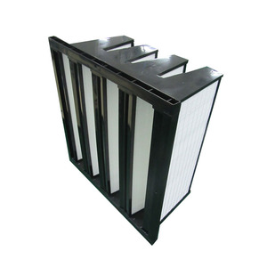 Filtre HEGA en plastique ABS de type V H13 H14 pour système de climatisation domestique, grand volume d'air, filtre anti-poussière haute performance avec média en fibre de verre - Product Image 1