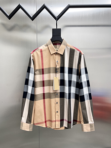 Luxury British Design Versatile for Business Smart Casual Bur berry Poplin <b>Shirt</b> Long Sleeve Non Iron Formal <b>Shirt</b> for <b>Men</b> - Product Image 6
