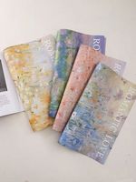 Série de peintures à l'huile en gros, papier kraft écologique à double revêtement imperméable pour l'emballage floral