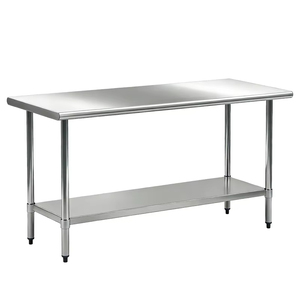 Mesa de Restaurante de Acero Inoxidable Resistente con Marco Reforzado y Protección Antisalpicaduras para Cafeterías de Alto Tráfico y Estaciones de Buffet - Product Image 6