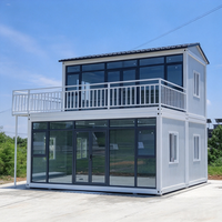 Maison modulaire préfabriquée SKYLINE à montage rapide, bâtiment portable à toit en pente pour bureau de chantier et logement des travailleurs