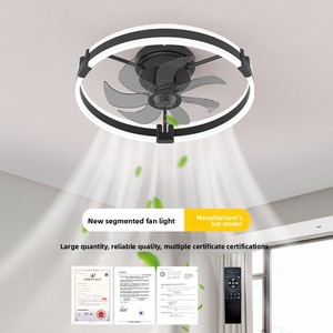 Nuovo Ventilatore da Soffitto per Camera da Letto con Luce a 5 Pale <span class=keywords><strong>LED</strong></span>, Design Moderno in Acrilico, Telecomando, Confezione Compatta, OEM, Vendita all'Ingrosso - Product Image 2