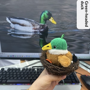 Peluche Oiseau Parlant, Série Aviaire : Moineau et Nymphéa, Chantant, Enregistrement Vocal, Ailures qui battent - Product Image 4