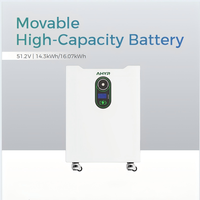 Batería LiFePO4 Portátil de 51.2V 314Ah 16kWh, Diseño de Almacenamiento de Energía Solar, Más de 8000 Ciclos Profundos con BMS Inteligente para Hogar y Exteriores