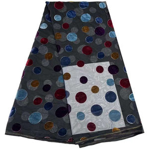 나일론 및 비스코스 150gsm 경량 부드러운 의류 천 맞춤 원단 인쇄 벨벳 번 아웃 원단 드레스 용 - Product Image 3