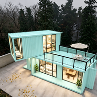 Maison conteneur démontable à panneaux sandwich 20-40 pieds, à plat, alimentée à l'énergie solaire pour logement temporaire, prix export, fabricant chinois