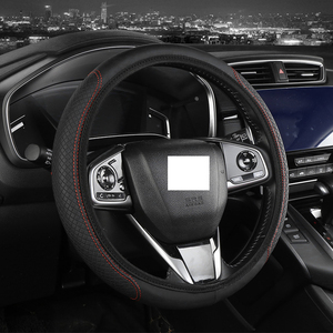 Housse de <span class=keywords><strong>volant</strong></span> de voiture antidérapante en <span class=keywords><strong>cuir</strong></span> PU Protecteur de <span class=keywords><strong>volant</strong></span> anti-rayures Housse de <span class=keywords><strong>volant</strong></span> universelle pour 37-38cm - Product Image 5