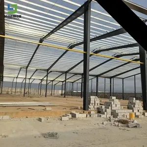Structure <span class=keywords><strong>de</strong></span> portique préfabriquée à faible coût en acier H soudé, norme ASTM, pour hangar avicole et ferme <span class=keywords><strong>de</strong></span> poulets avec porte électrique à enroulement - Product Image 5