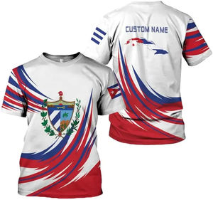 Camiseta con Logotipo Personalizado con Estampado de la Bandera de <span class=keywords><strong>CUBA</strong></span>, Envío <span class=keywords><strong>a</strong></span> <span class=keywords><strong>Cuba</strong></span>, Camiseta Transpirable de Verano Informal para Hombre - Product Image 4