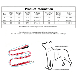 Laisse de traction pour chien avec impression par transfert thermique, pour chien de combat, chien de promenade, chien de grande, moyenne et petite taille, chien de compagnie, laisse en P, laisse anti-évasion pour chien de grande taille - Product Image 2