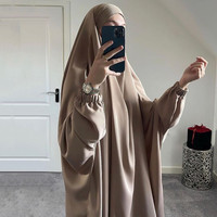 Jilbab Turque et Française de Haute Qualité pour Filles en Nida, Jilbab de Prière une Pièce Ample Khimar Abaya Robe Musulmane